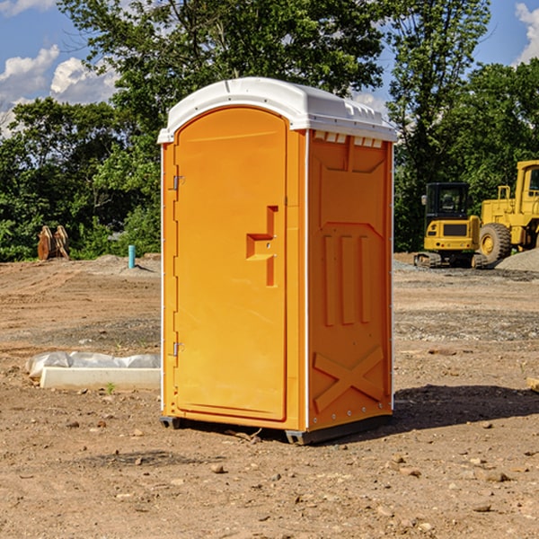 how often are the porta potties cleaned and serviced during a rental period in Biron Wisconsin